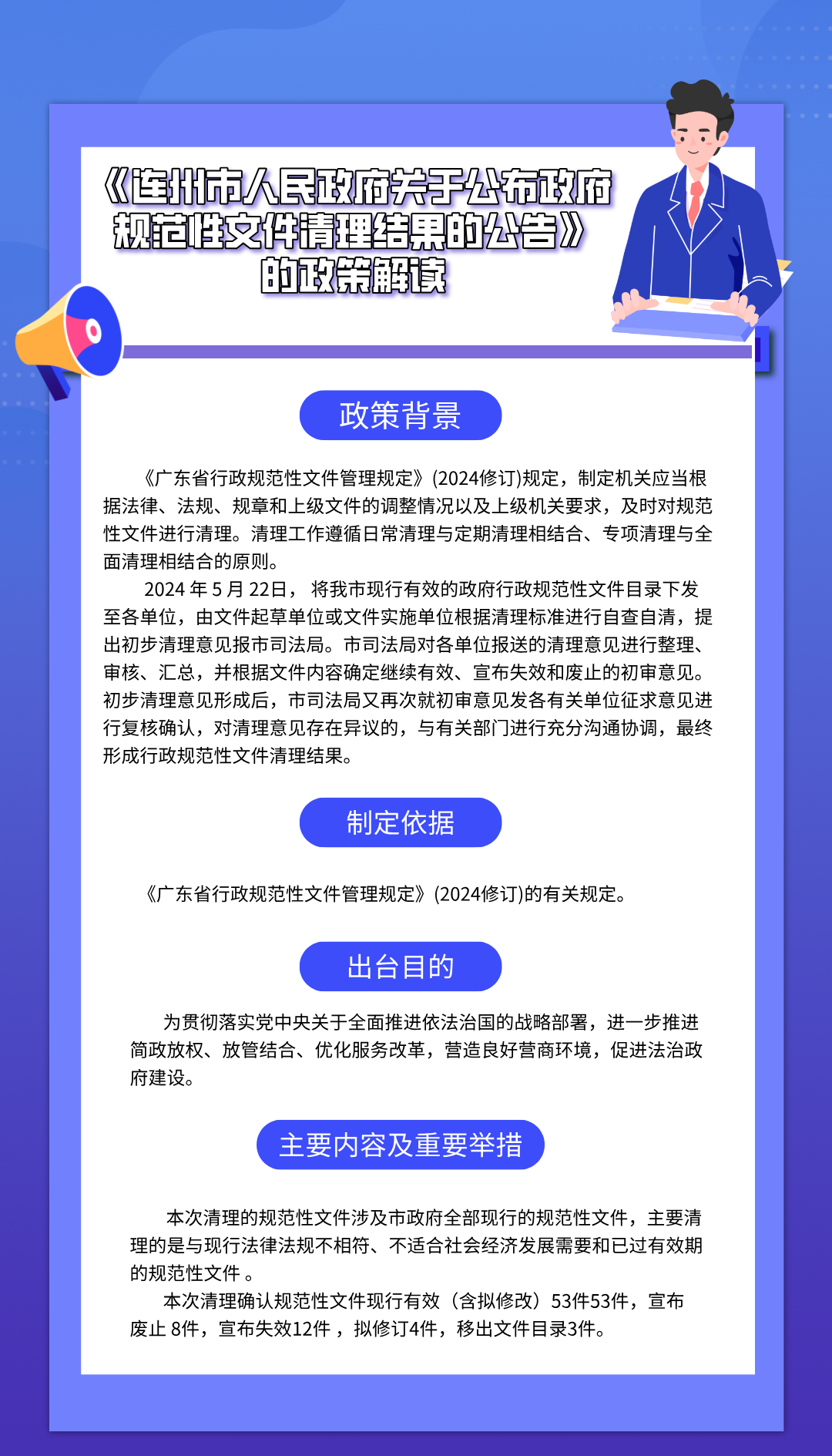 一圖解讀《連州市人民政府關于公布政府規(guī)范性文件清理結(jié)果的公告》.png